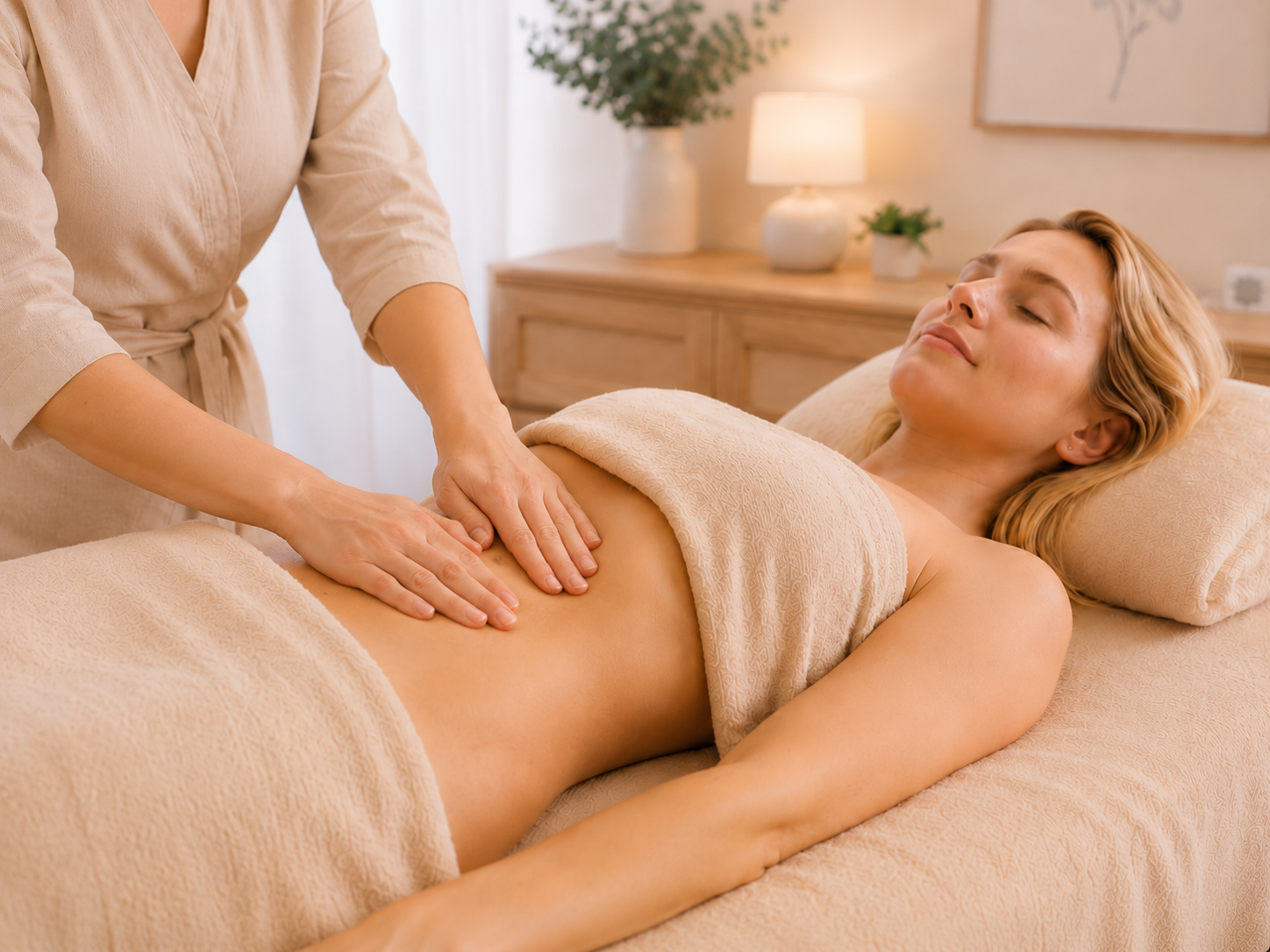Fertility abdominal acupressure treatment